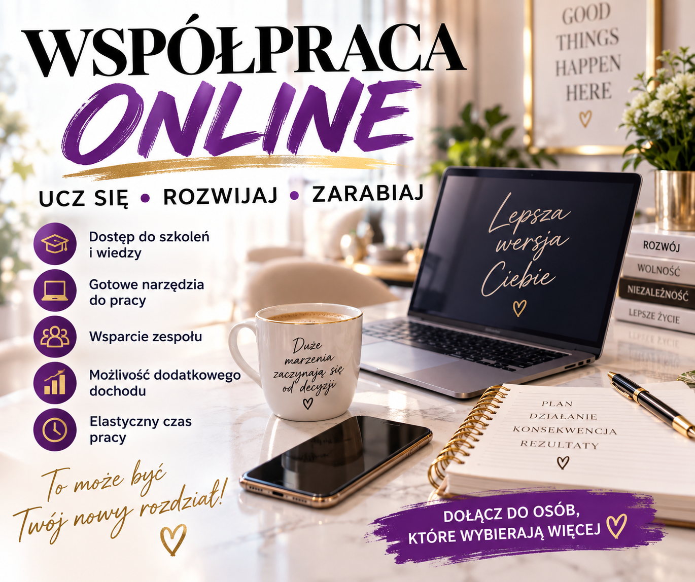 WSPÓŁPRACA ONLINE - ROZWÓJ I DODATKOWY DOCHÓD