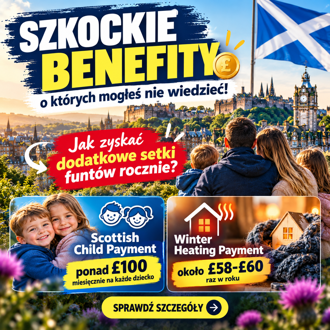 Scottish benefits 2026. How can you get extra money for children and heating?