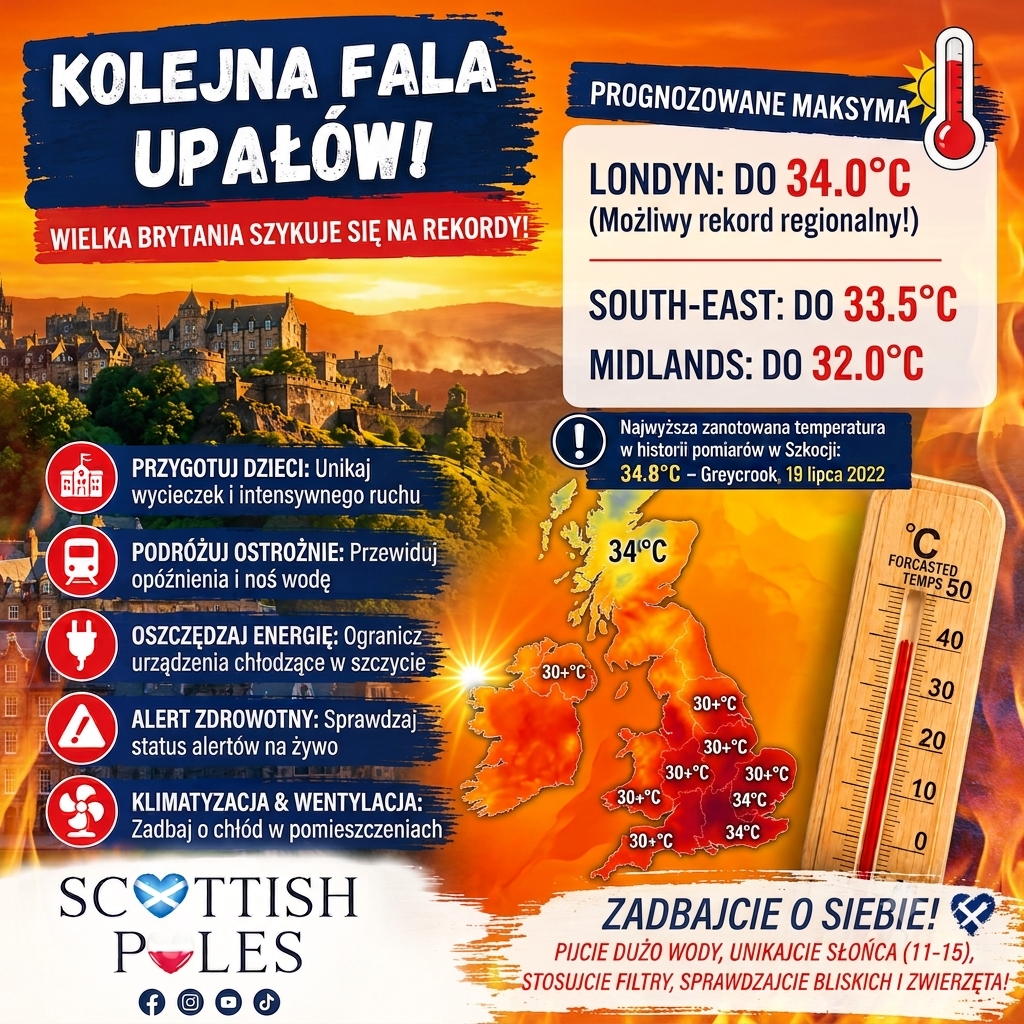 Kolejna fala upałów w Wielkiej Brytanii. Temperatury ponownie przekroczą 30°C