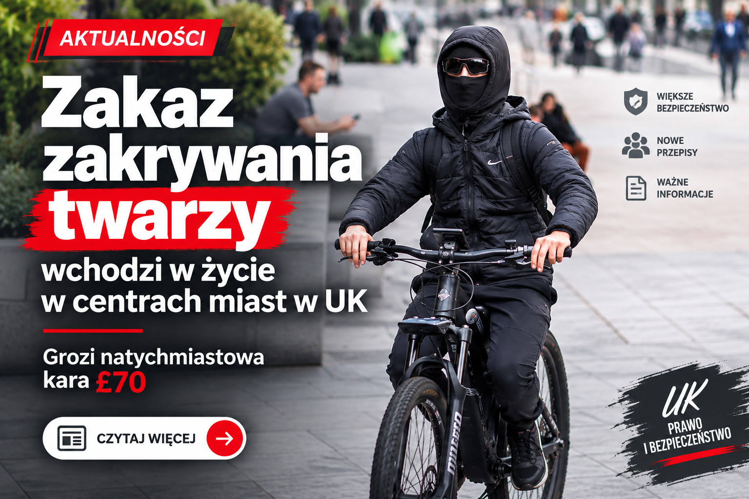 Nottingham wprowadza nowe ograniczenia dotyczące zakrywania twarzy. Za odmowę może grozić £70 kary