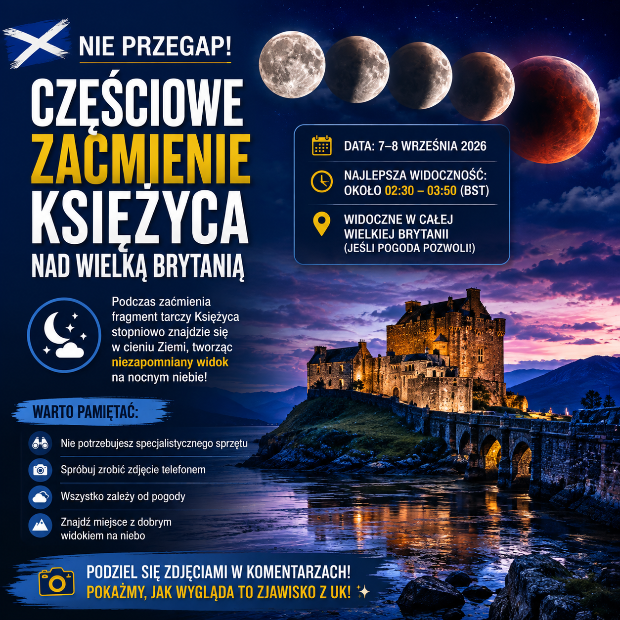 Kiedy dokładnie będzie można obserwować zaćmienie?