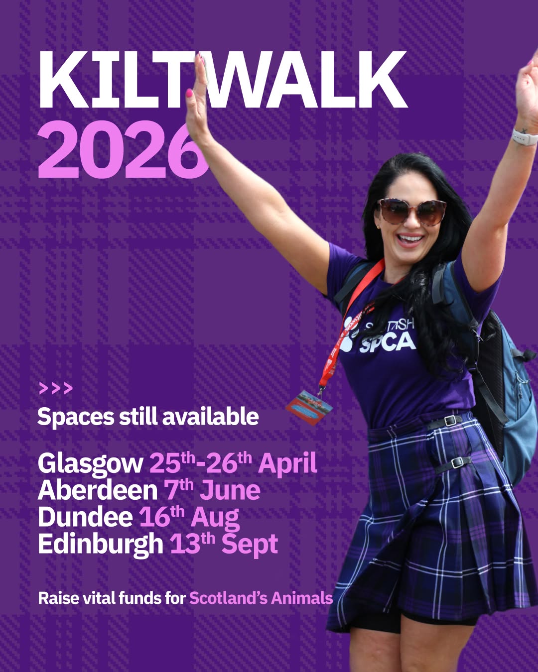 Kiltwalk 2026 – dołącz do wydarzenia i pomóż zwierzętom w Szkocji